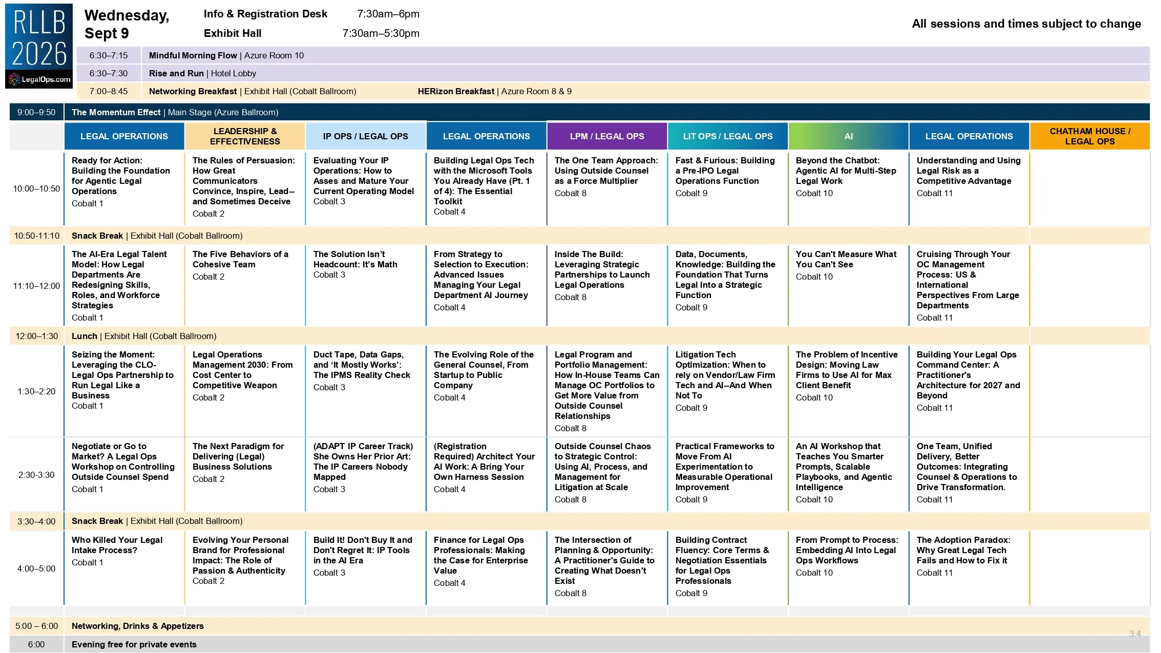 agenda slider